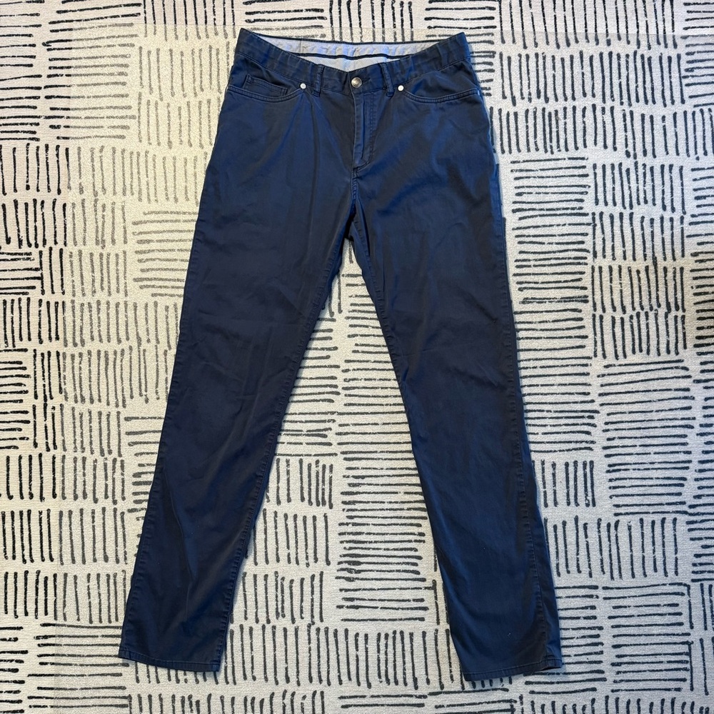 Peter Millar Navy Poplin Pants (Size 33)